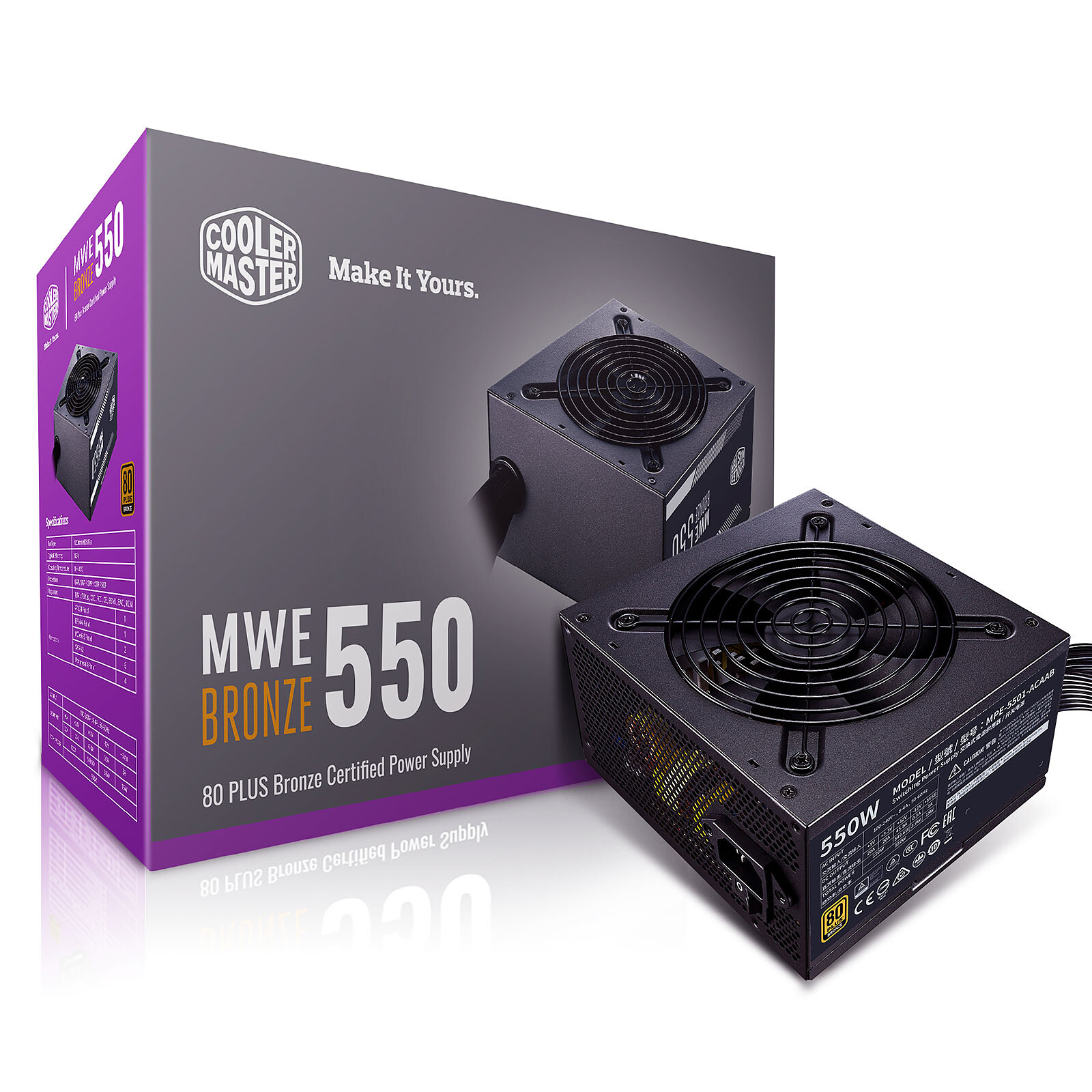 پاور استوک کولر مستر COOLER MASTER MWE 550W BRONZE