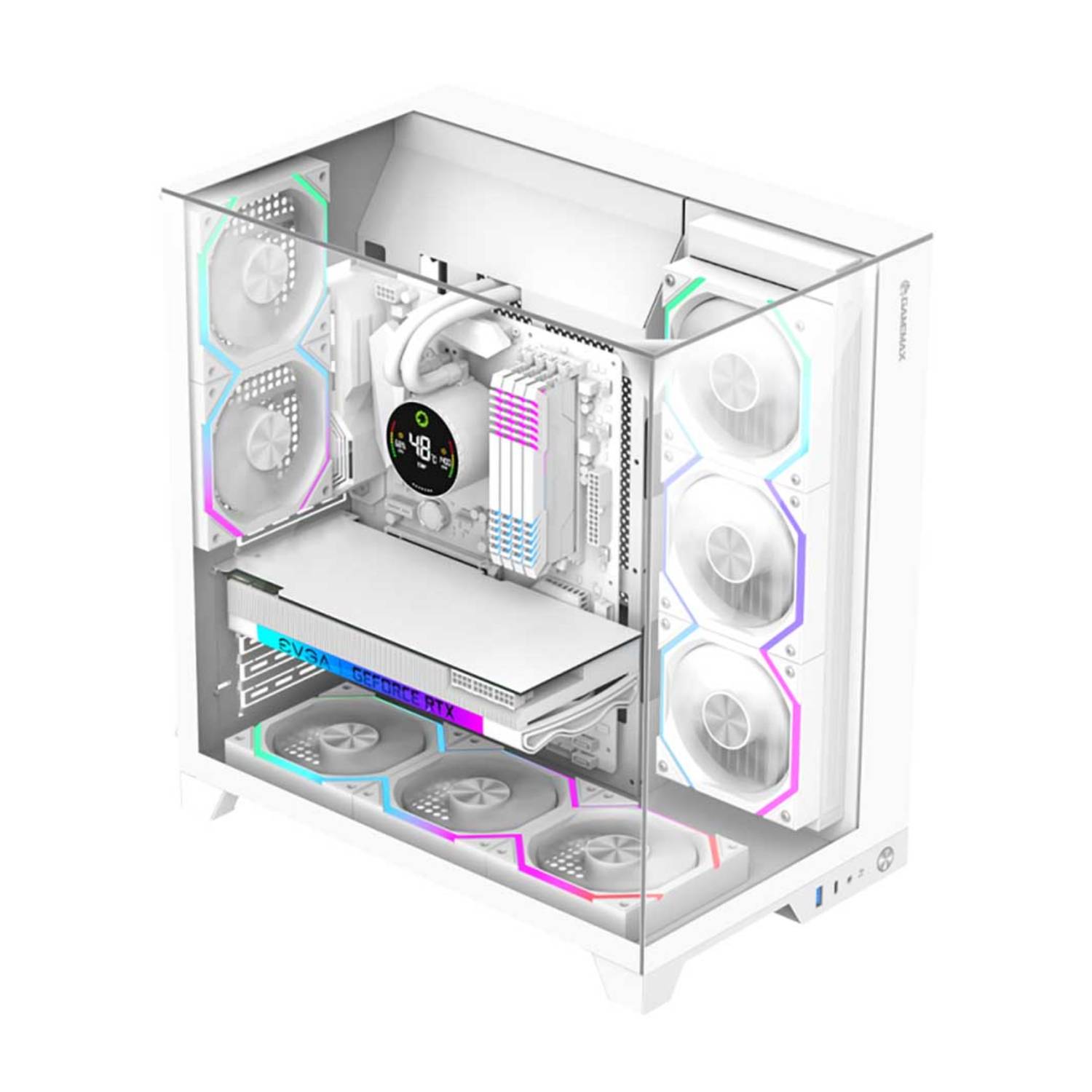 کیس گیم مکس اینفینیتی پرو | Gamemax Infinity Pro(مشکی/سفید) - Image 4