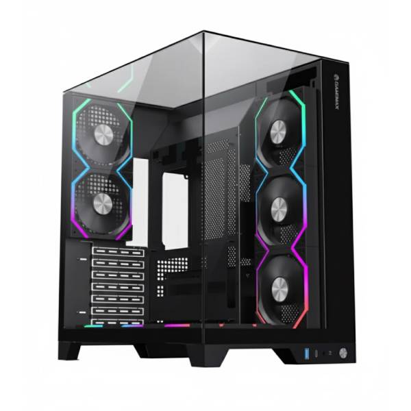 کیس گیم مکس اینفینیتی پرو مشکی – شیشه سهطرفه و طراحی دو محفظه