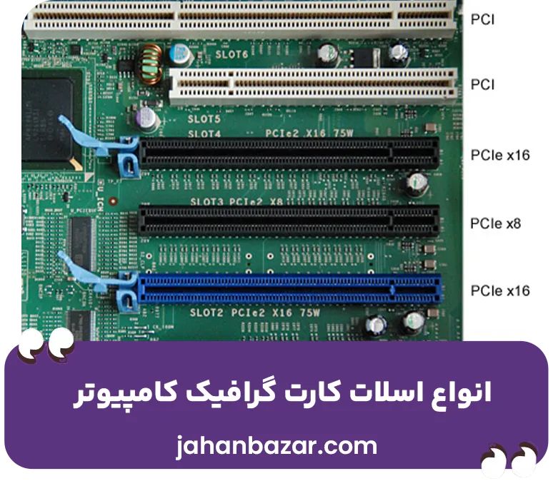 انواع اسلات کارت گرافیک کامپیوتر