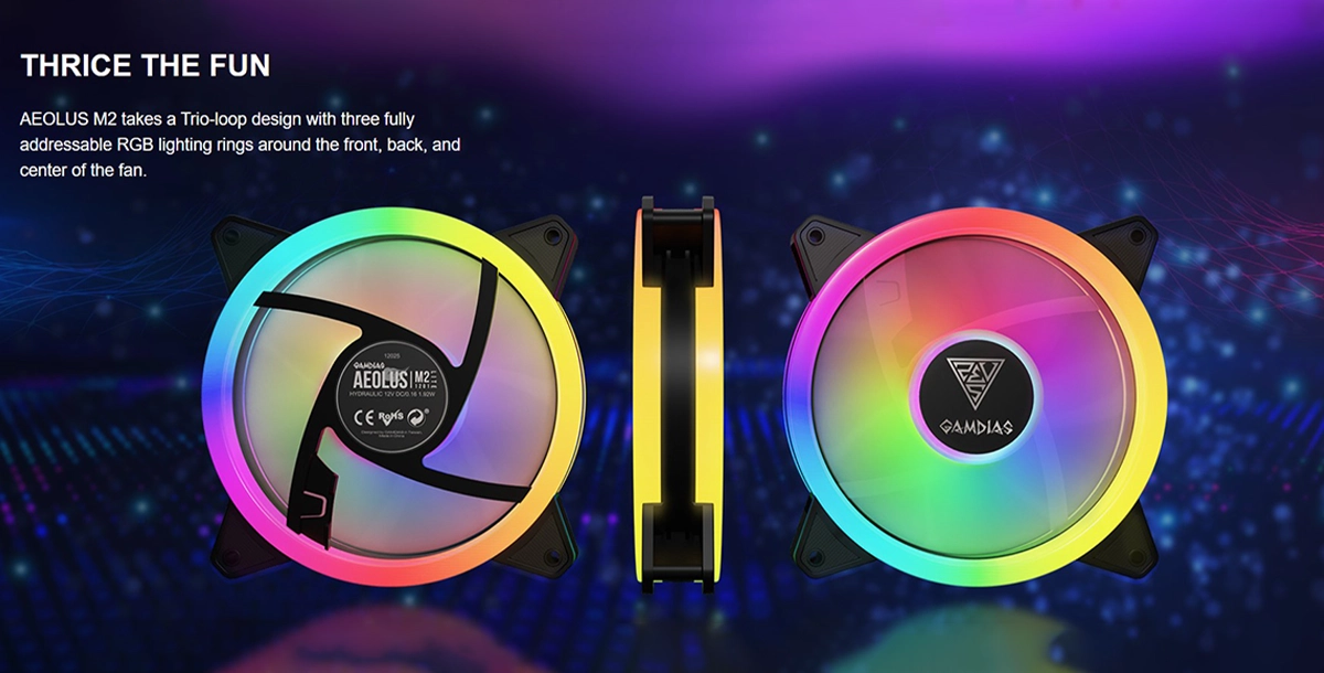 فن پردازنده گیم دیاس مدل AEOLUS M2-1203 LITE77