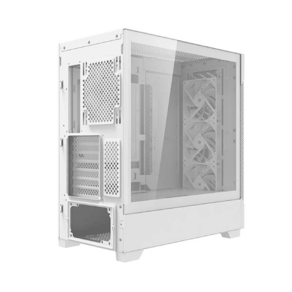 کیس کامپیوتر XPG STARKER AIR BTF سفید با پنل شیشهای و طراحی بهینه برای خنککنندگی و تهویه عالی.