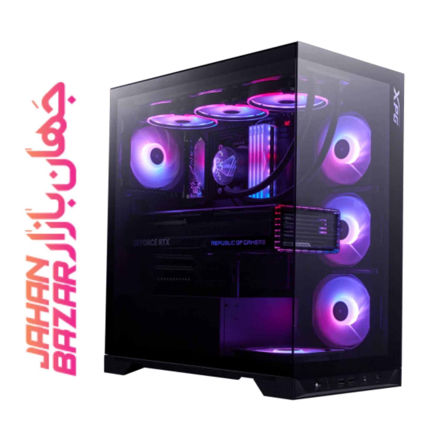 کیس گیمینگ ای دیتا مدل XPG Invader X BTF Mid Tower رنگ مشکی