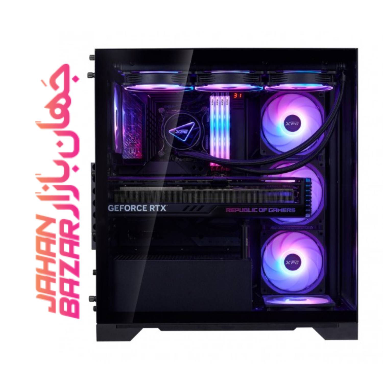 کیس گیمینگ ای دیتا مدل XPG Invader X BTF Mid Tower رنگ مشکی - Image 2