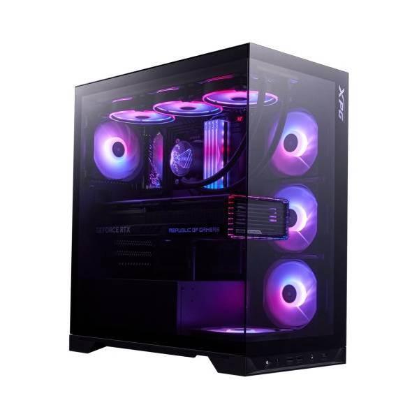 کیس گیمینگ XPG Invader X BTF با نورپردازی ARGB و پنل شیشهای حرارتدیده، نمایی جذاب و حرفهای از سیستم