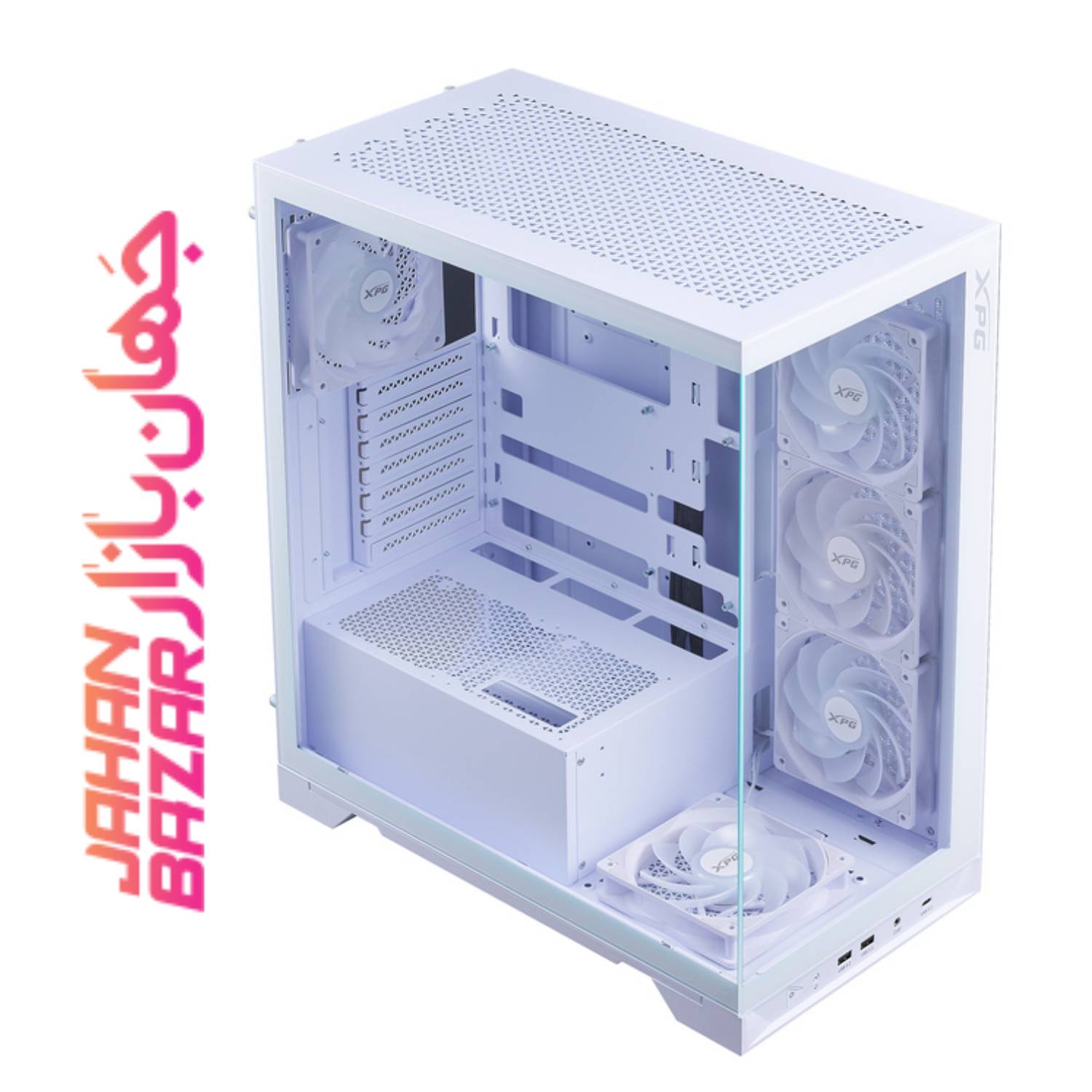 کیس گیمینگ ای دیتا مدل XPG Invader X BTF Mid Tower رنگ سفید - Image 5