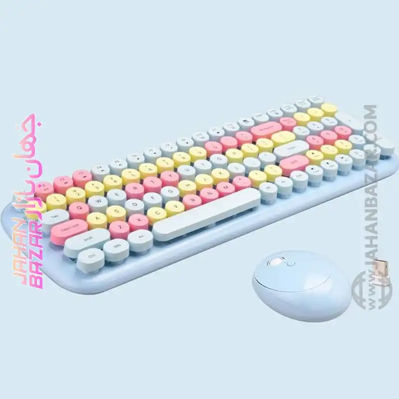 کیبورد و ماوس بی سیم مافی مدل CANDY XR، سوییچ ممبران، Full Size - Image 4