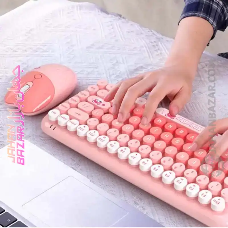 کیبورد و ماوس بی سیم مافی مدل candy fashion multicolor، سوییچ ممبران، Tenkeyless - Image 14
