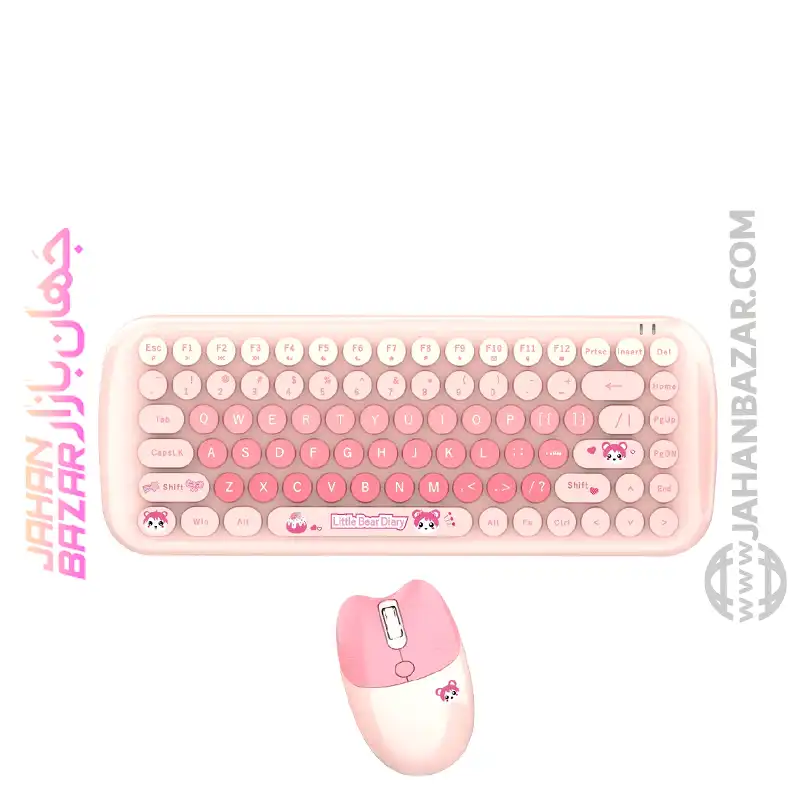 کیبورد و ماوس بی سیم مافی مدل candy fashion multicolor، سوییچ ممبران، Tenkeyless - Image 18