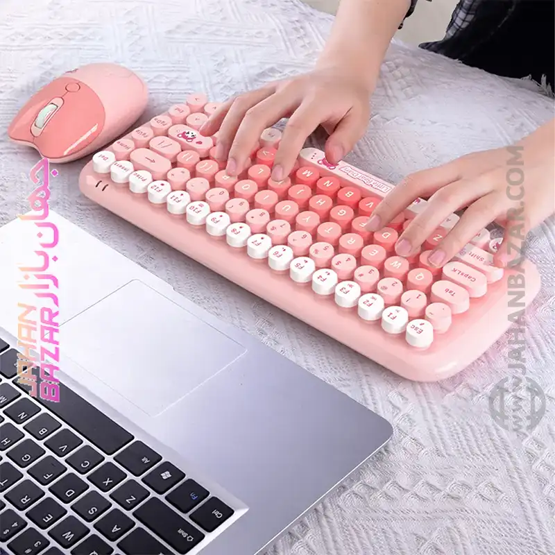 کیبورد و ماوس بی سیم مافی مدل candy fashion multicolor، سوییچ ممبران، Tenkeyless - Image 19