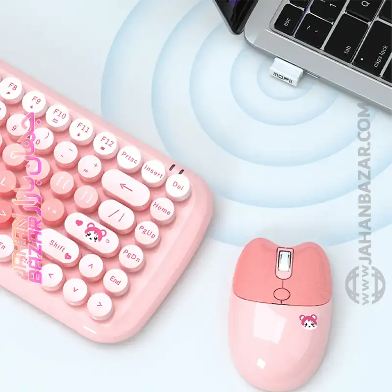 کیبورد و ماوس بی سیم مافی مدل candy fashion multicolor، سوییچ ممبران، Tenkeyless - Image 5