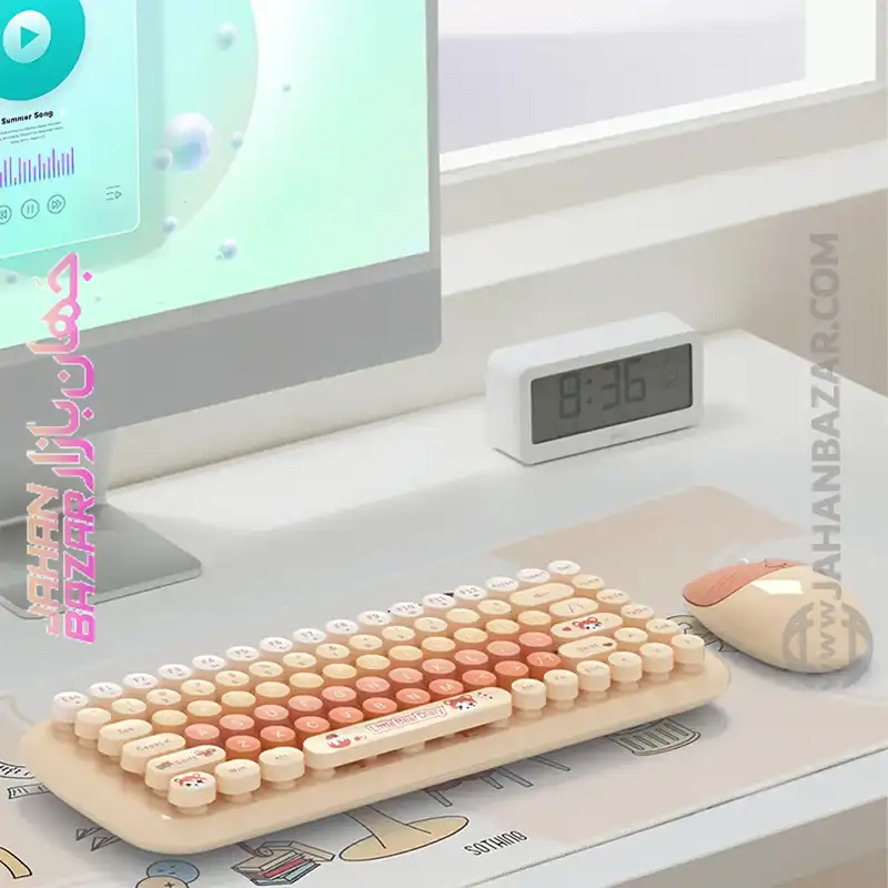کیبورد و ماوس بی سیم مافی مدل candy fashion multicolor، سوییچ ممبران، Tenkeyless - Image 6