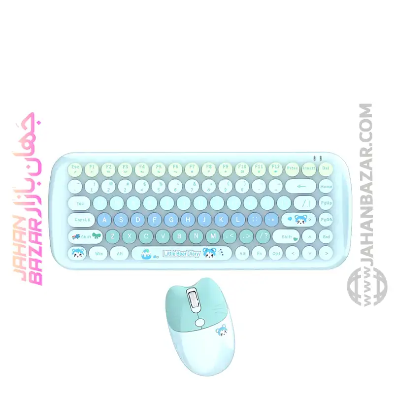 کیبورد و ماوس بی سیم مافی مدل candy fashion multicolor، سوییچ ممبران، Tenkeyless