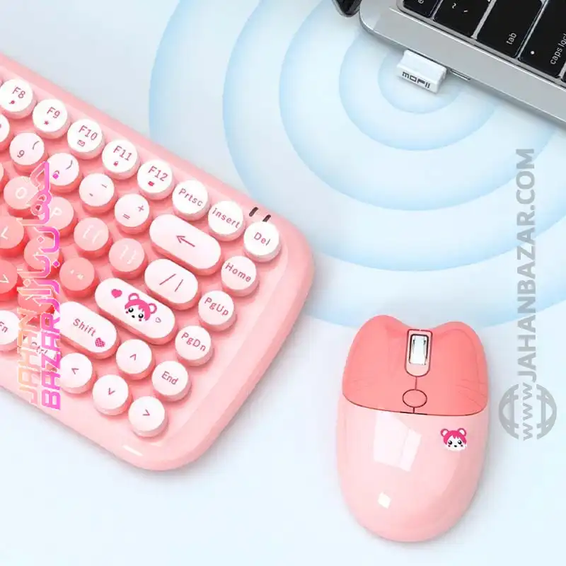کیبورد و ماوس بی سیم مافی مدل candy fashion multicolor، سوییچ ممبران، Tenkeyless - Image 12