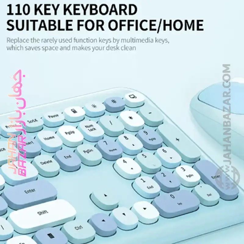 کیبورد و ماوس بی سیم مافی مدل 666، سوییچ ممبران، Full-Size - Image 10