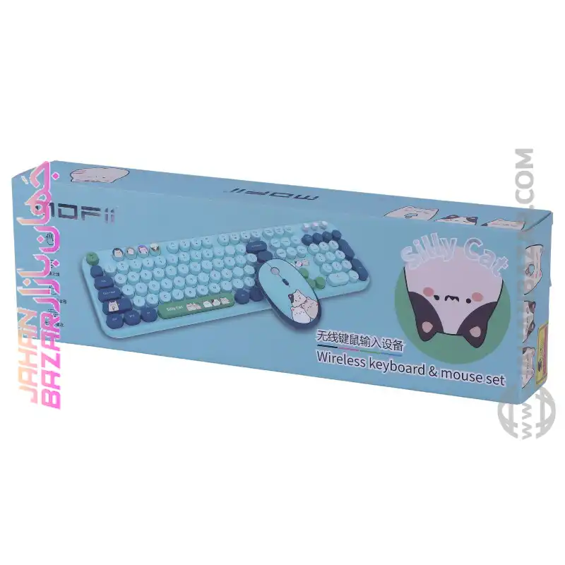 کیبورد و ماوس بی سیم مافی مدل Silly Cat - Image 4