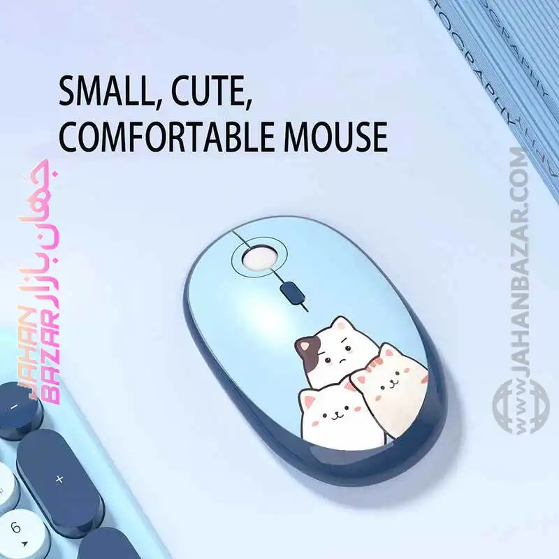کیبورد و ماوس بی سیم مافی مدل Silly Cat - Image 11