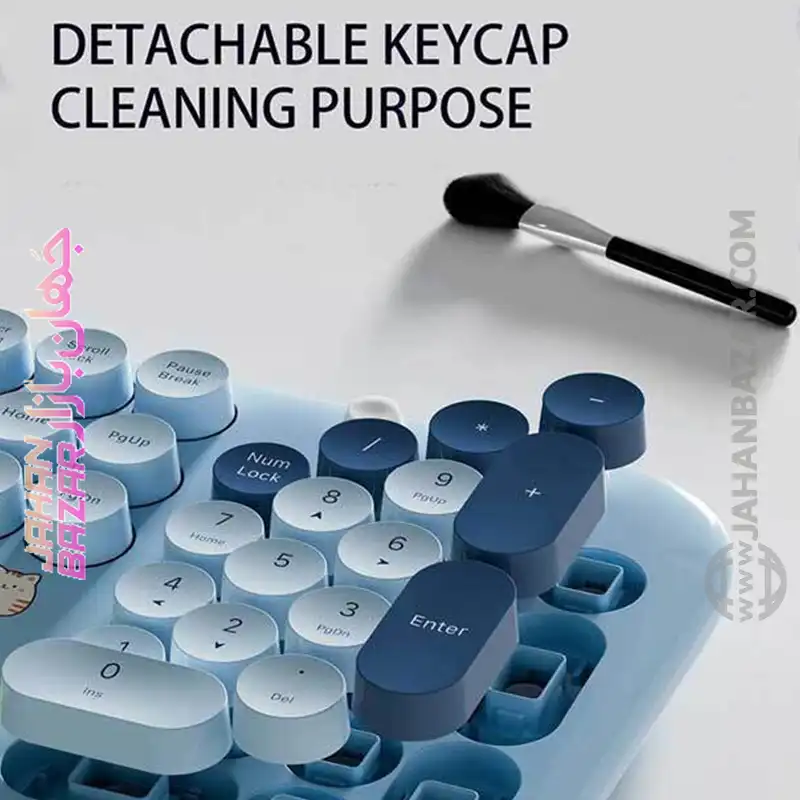 کیبورد و ماوس بی سیم مافی مدل Silly Cat - Image 13