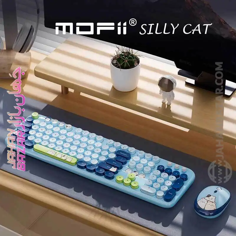 کیبورد و ماوس بی سیم مافی مدل Silly Cat - Image 2