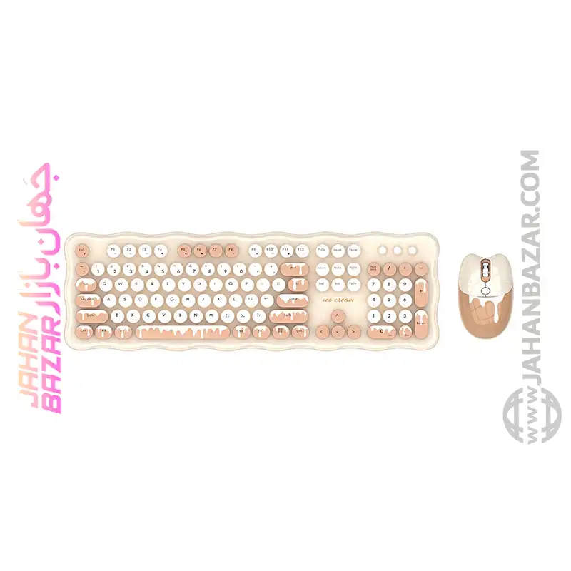 کیبورد و ماوس بی سیم مافی مدل Ice Cream - Image 6