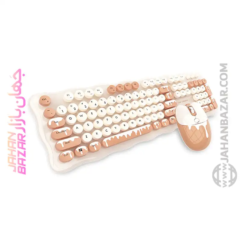 کیبورد و ماوس بی سیم مافی مدل Ice Cream - Image 9