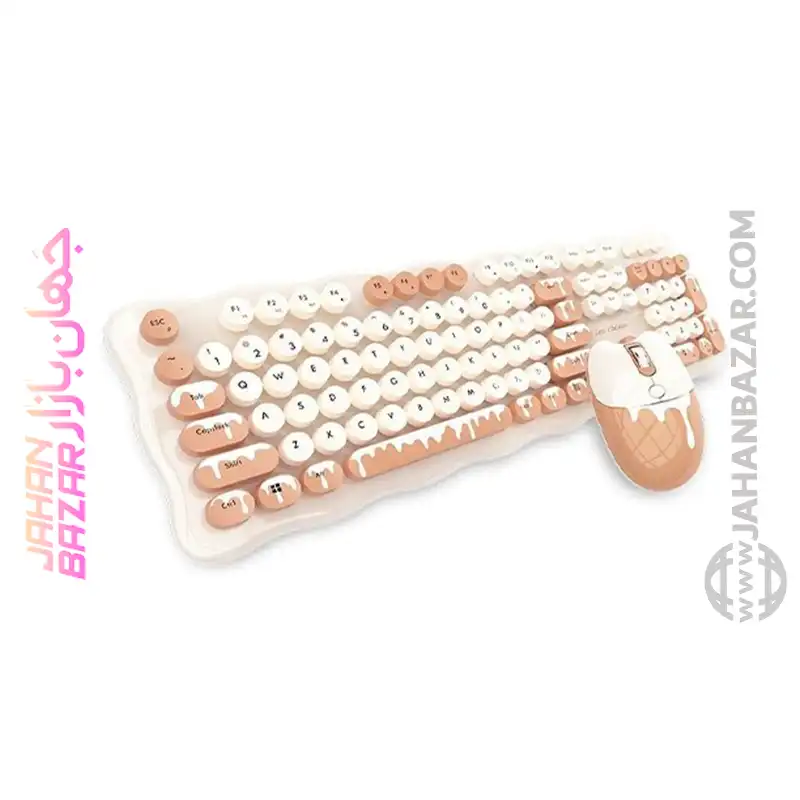 کیبورد و ماوس بی سیم مافی مدل Ice Cream