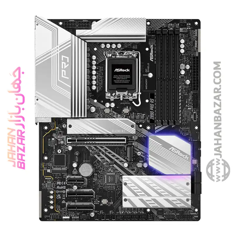 مادربرد وایفای ASRock ازراک DDR5 مدل Z890 PRO RS سفید