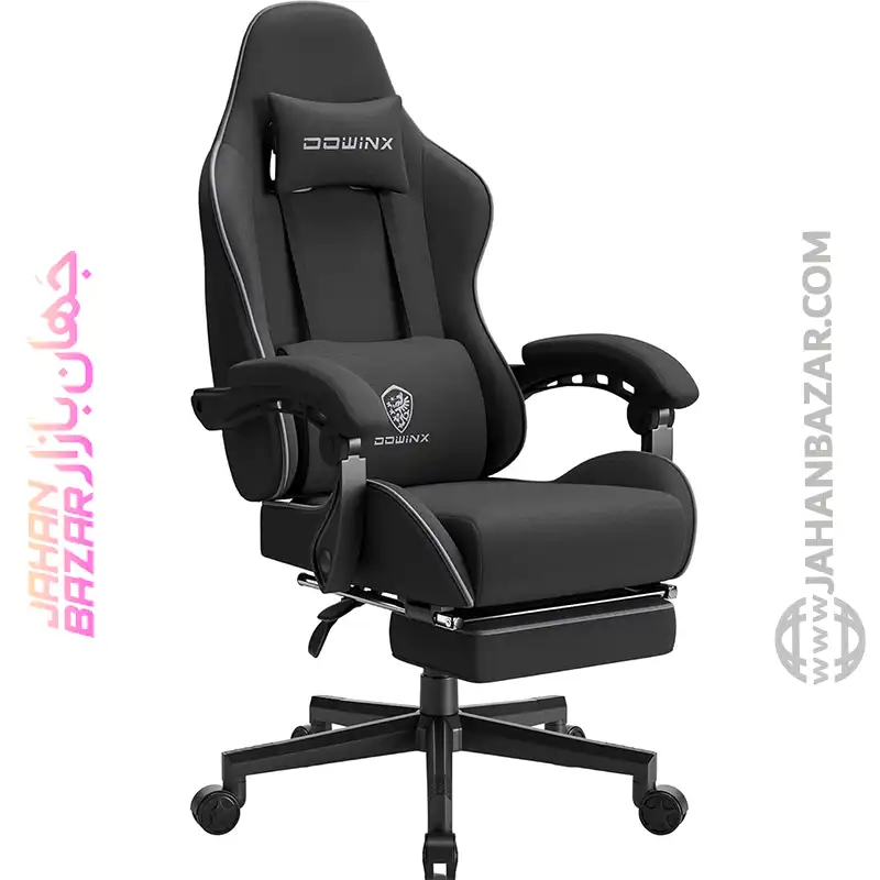 صندلی اداری گیمینگ ارگونومیک پارچه ای Cmofy دوینکس- Dowinx با ماساژور و بالشتک فنری جیبی برای پا - تصویر 10