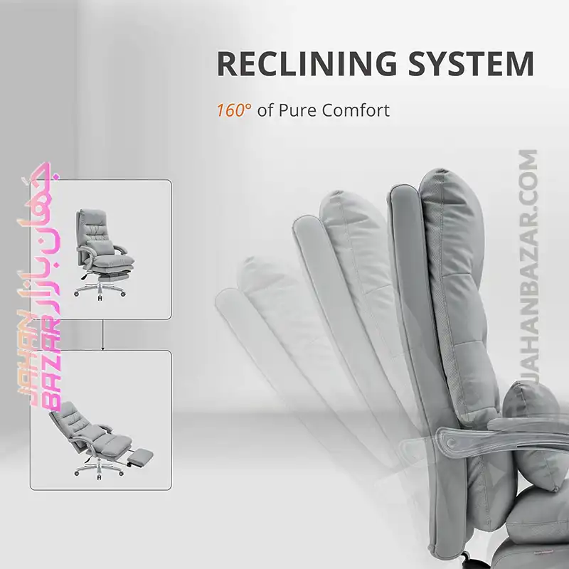 صندلی مدیریتی تاشو ارگونومیک با پشتی بلند و زیرپایی اسکای لند Skyland - Image 8