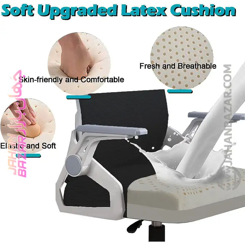 صندلی گیمینگ و اداری ارگونومیک ونسپرت (Wensprt) مدل پشتی توری با تکیهگاه سر قابل تنظیم و بالشتک لاتکس - تصویر 8