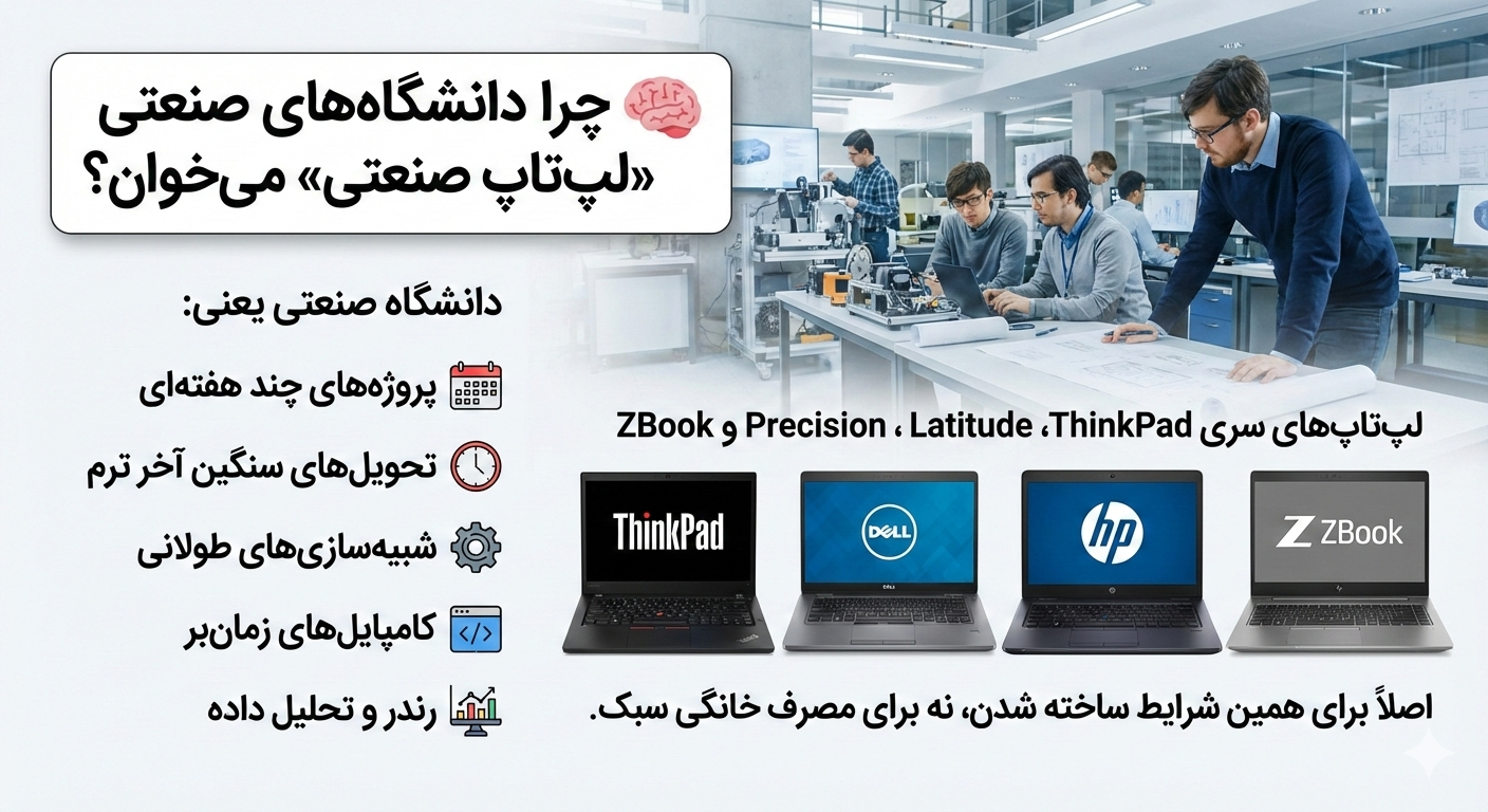 لپ تاپ های استوک اقتصادی و حرفه‌ای برای دانشگاه‌های صنعتی