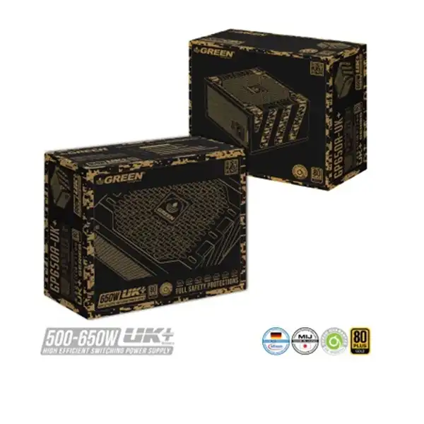 منبع تغذیه استوک کامپیوتر گرین مدل GP650A-UK PLUS - Image 8