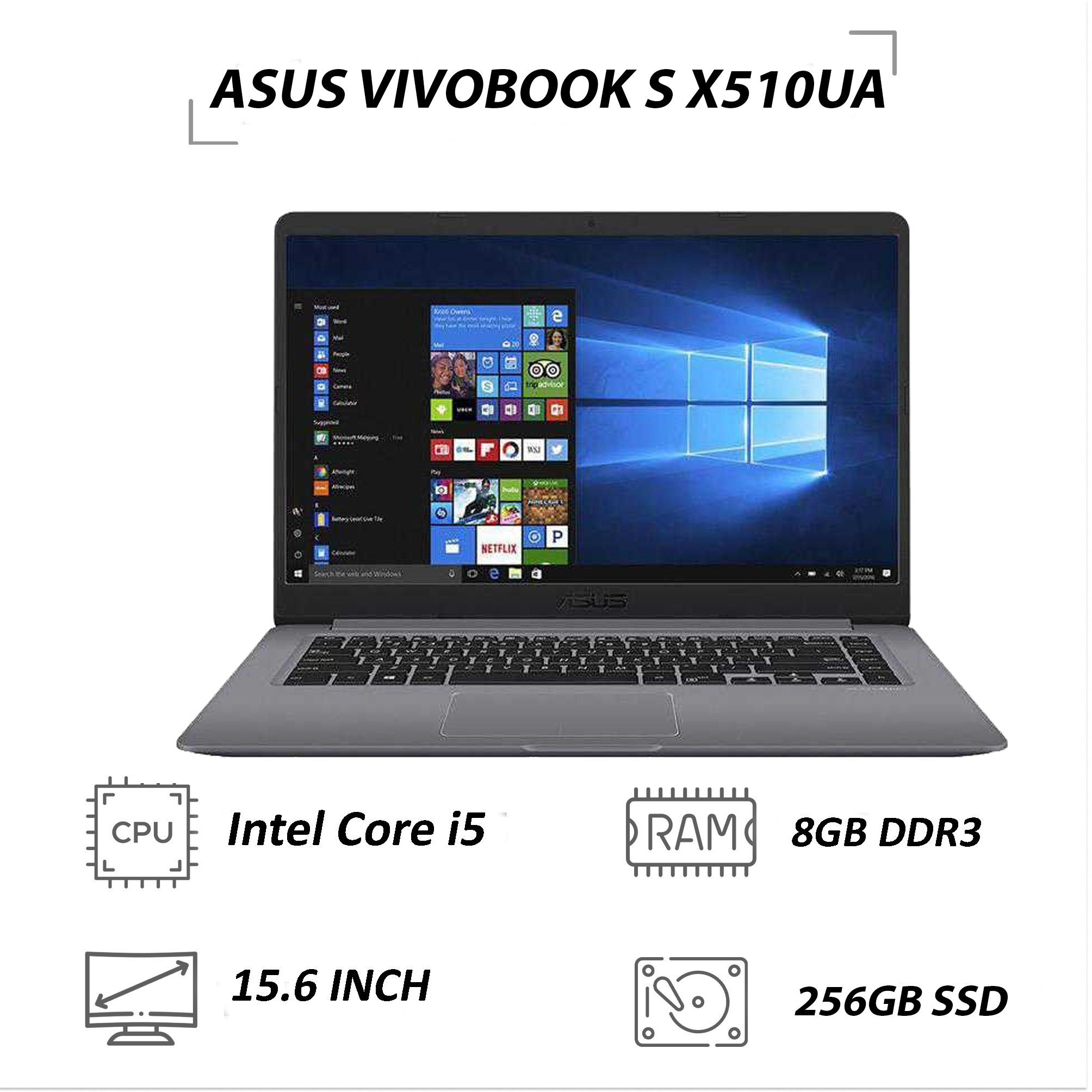 لپ تاپ استوک ایسوس مدل Asus VivoBook S X510UA پردازنده i5 نسل 8