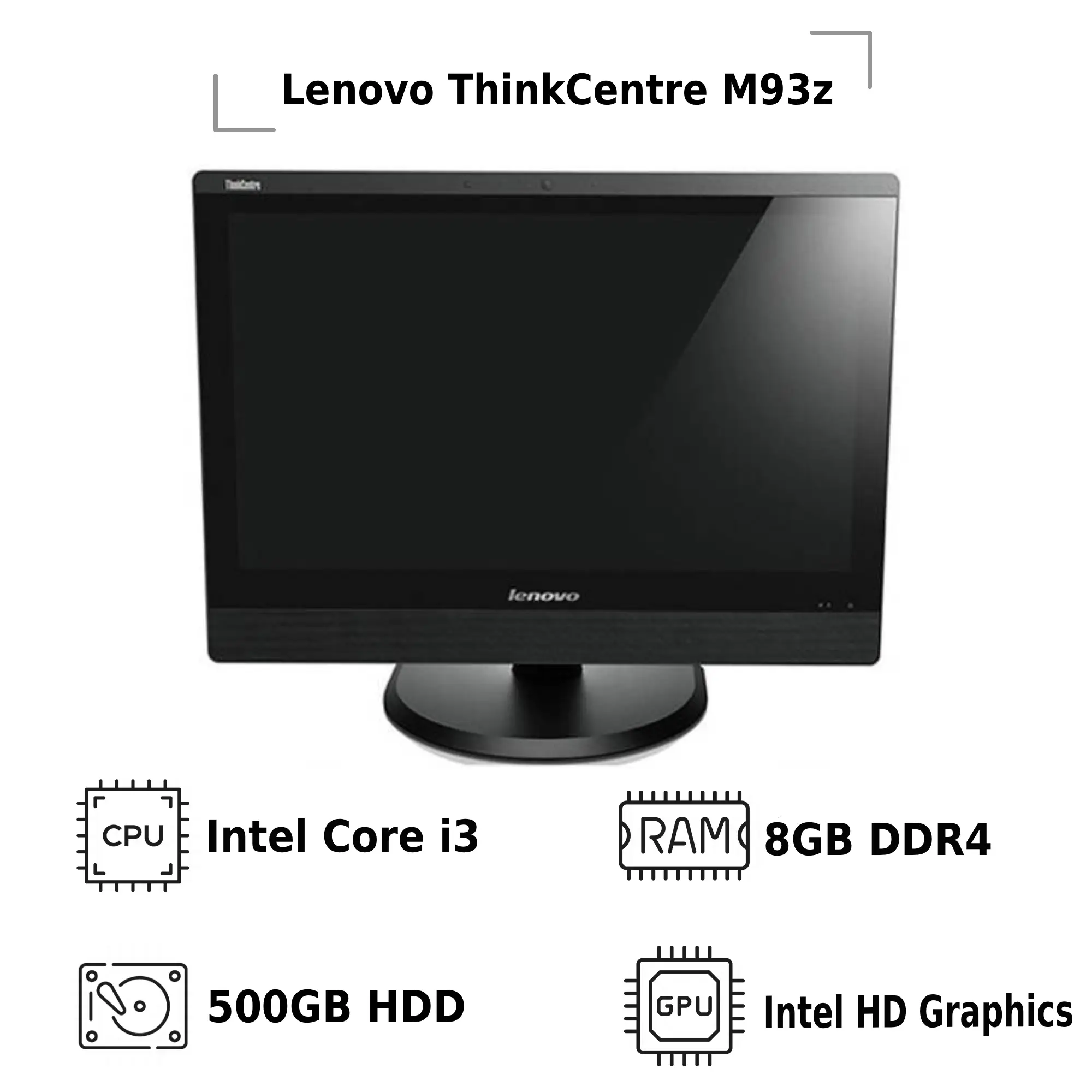 آل این وان استوک 23 اینچ لنوو مدل ThinkCentre M93z پردازنده i3 نسل 3