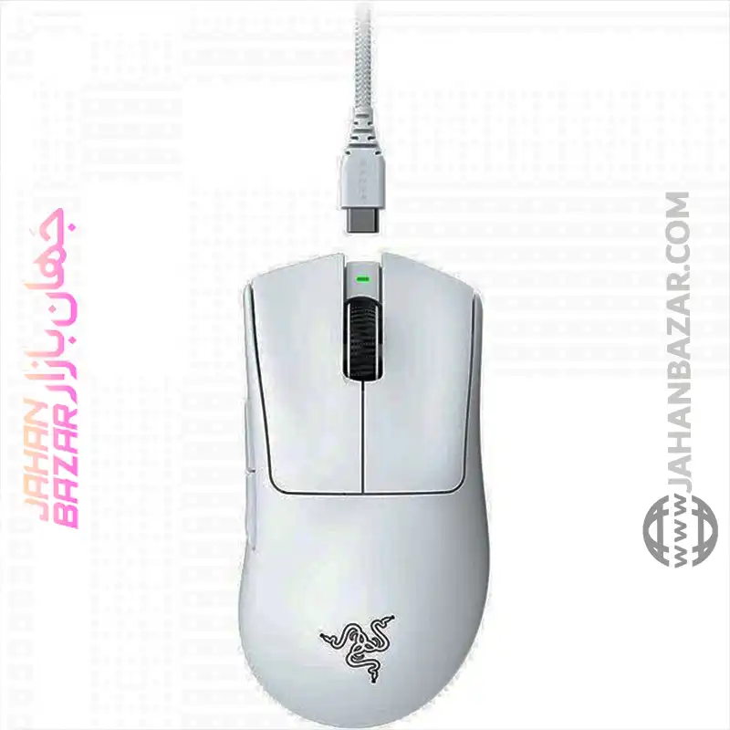 ماوس گیمینگ بی سیم ریزر Razer مدل DEATHADDER V3 PRO سفید