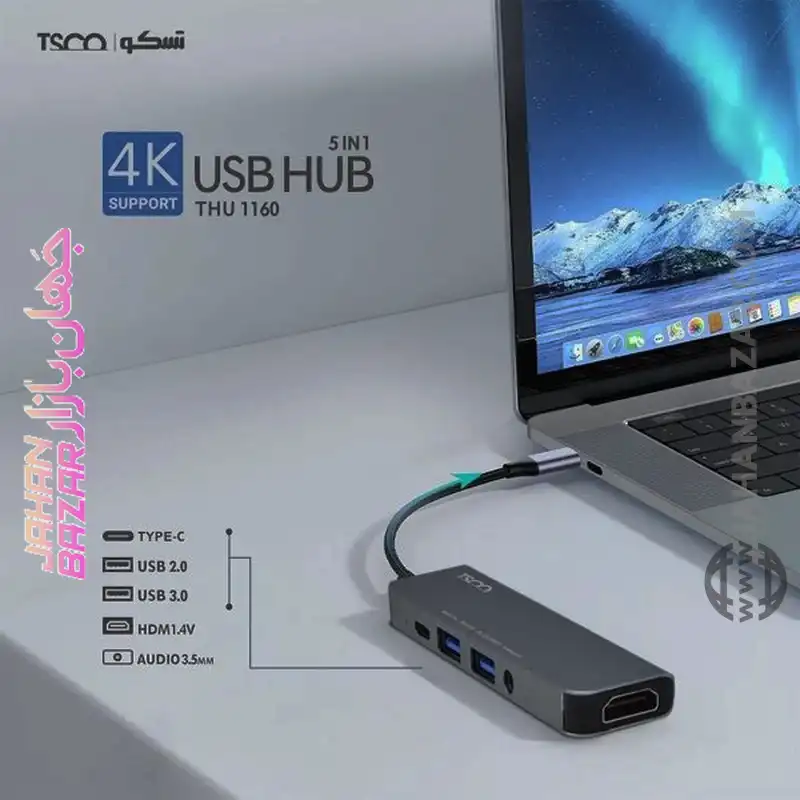 هاب USB تسکو TSCO پنج پورت مدل THU 1160 - Image 4