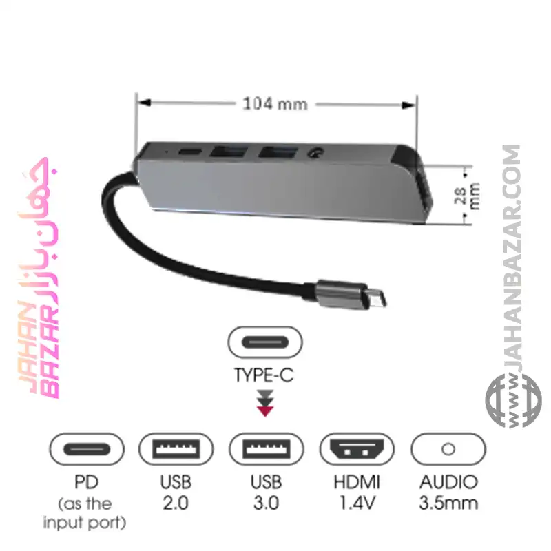 هاب USB تسکو TSCO پنج پورت مدل THU 1160 - Image 3
