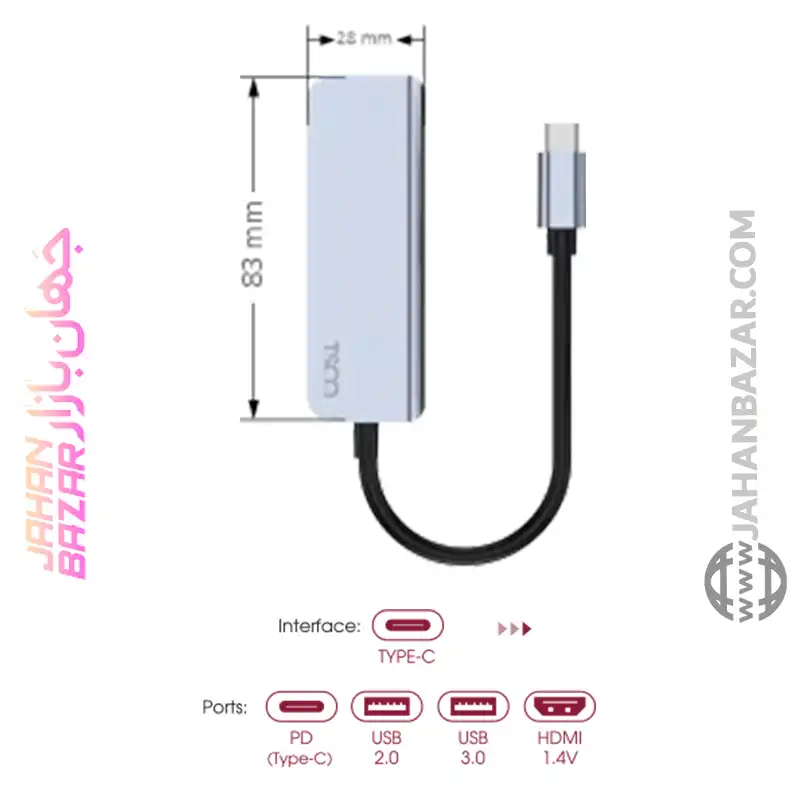 هاب USB تسکو TSCO چهار پورت مدل THU 1152 - Image 4
