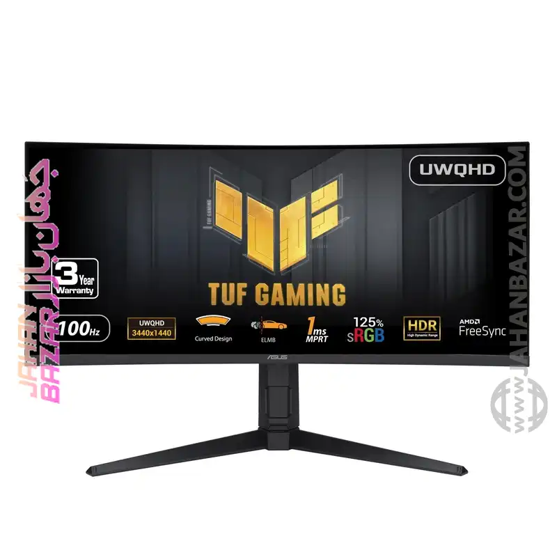 مانیتور خمیده گیمینگ 34 اینچ ایسوس ASUS مدل TUF Gaming VG34VQEL1A - Image 2