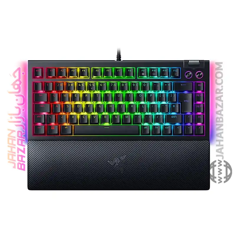 کیبورد گیمینگ ریزر Razer مدل BlackWidow V4 TKL Hyperspeed Yellow Switch