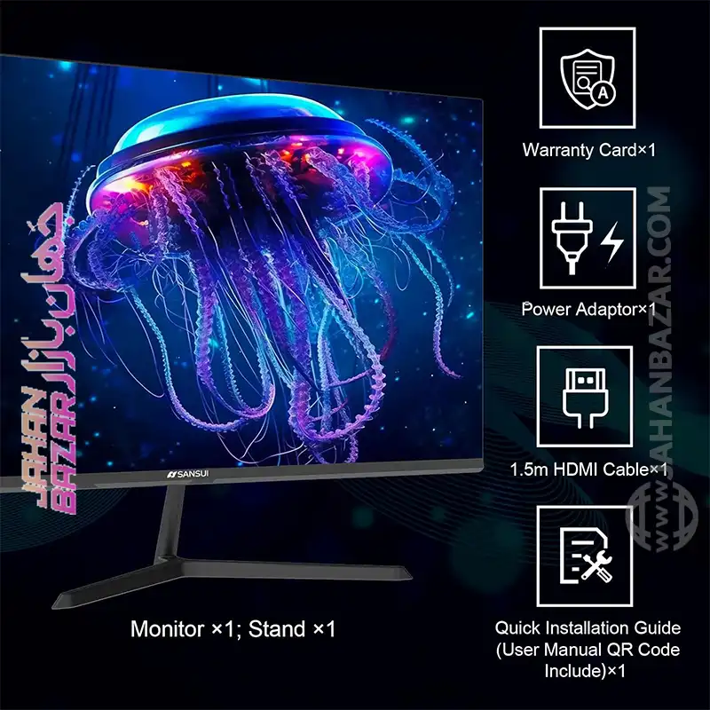 مانيتور کامپیوتر 24 اینچ سنسویی SANSUI مدل ES-24X3A - Image 7