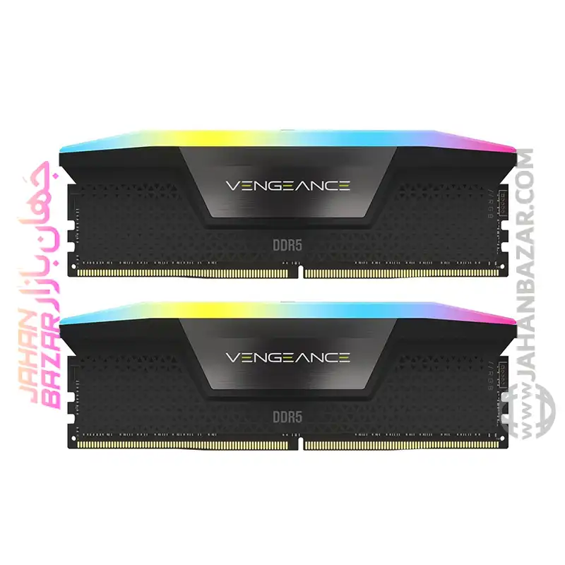 رم دسکتاپ Corsair کورسیر دو کاناله CL36 مدل DDR5-6200MHz VENGEANCE RGB ظرفیت (2x16GB)32GB خرید از جهان بازار