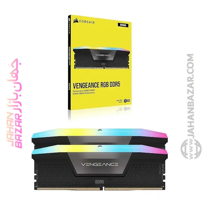 رم دسکتاپ Corsair کورسیر دو کاناله CL36 مدل DDR5-6200MHz VENGEANCE RGB ظرفیت (2x16GB)32GB - Image 9