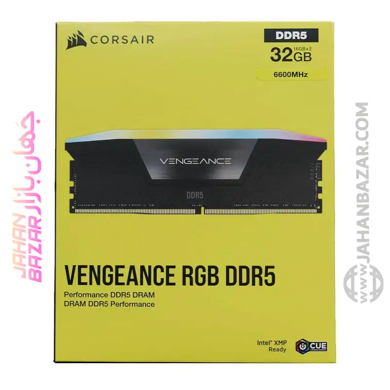 رم دسکتاپ Corsair کورسیر دو کاناله CL38 مدل DDR5-6600MHz VENGEANCE RGB ظرفیت(2x16GB)32GB - Image 2