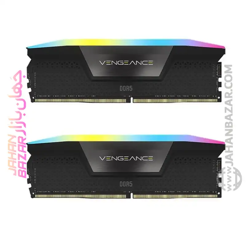 رم دسکتاپ Corsair کورسیر دو کاناله CL38 مدل DDR5-6600MHz VENGEANCE RGB ظرفیت(2x16GB)32GB خرید از جهان بازار