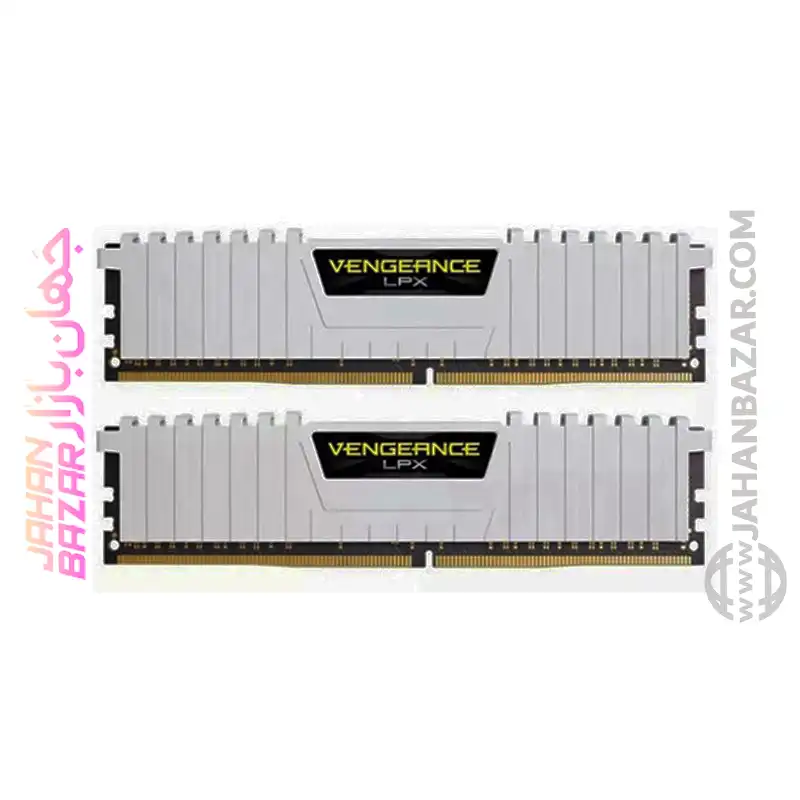رم دسکتاپ Corsair کورسیر دو کاناله CL40 مدل DDR5-5200MHz VENGEANCE LPX ظرفیت (2x16GB)32GB سفید خرید از جهان بازار