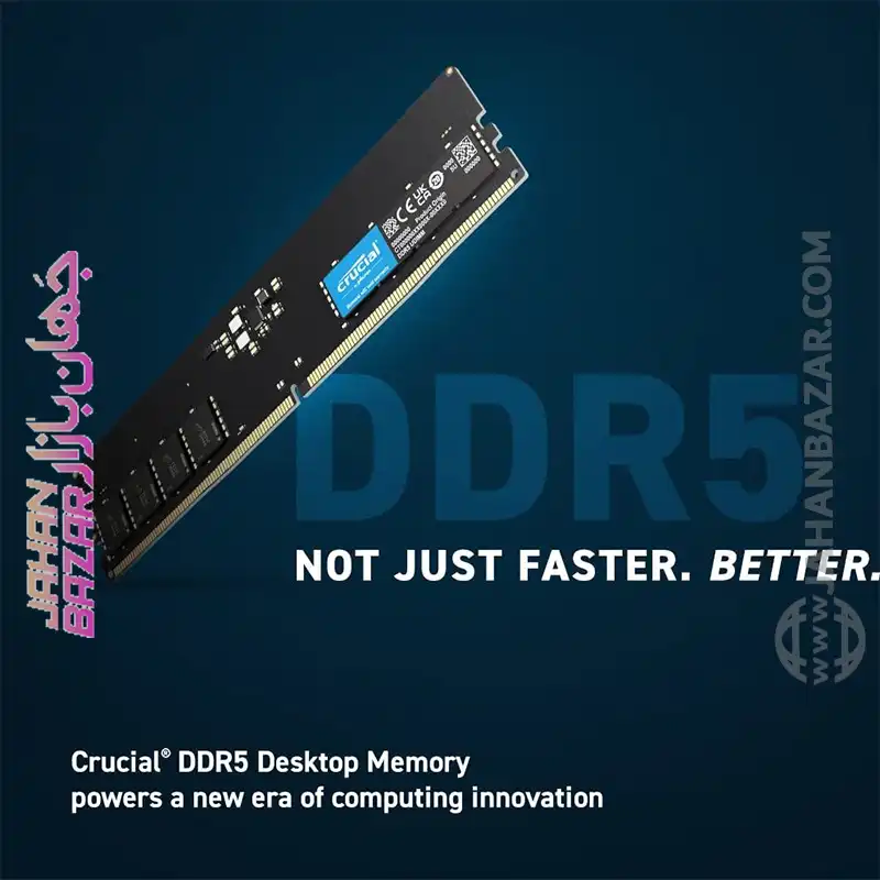 رم دسکتاپ Crucial کروشیال تک کاناله CT32 مدل DDR5 5600 MHz ظرفیت 32GB - Image 3