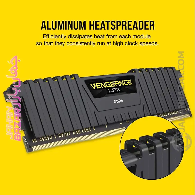 رم دسکتاپ کورسیر Corsair تک کاناله CL16 مدل DDR4-3200 Vengeance LPX ظرفیت 8GB - Image 3