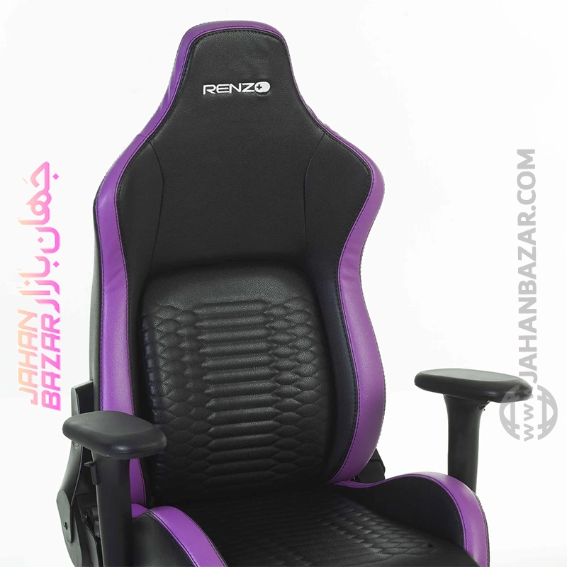 صندلی گیمینگ رنزو مدل RENZO Royal Electric Purple مشکی بنفش - Image 11