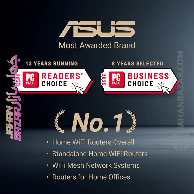 روتر 7 ایسوس دو بانده بی سیم ASUS RT-BE55 از جهان بازار بخریم 👍